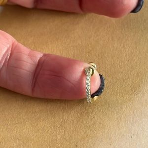 14 K gold plated and diamond ear cuff.